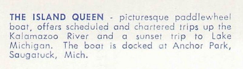 Star of Saugatuck Boat Cruises - Postcard (newer photo)